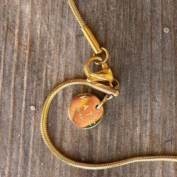 💍RUSTIC CUFF KATE FORTY EIGHT GOLD COLOR NECKLACE w/ initial “h”. ECU! - Picture 7 of 9